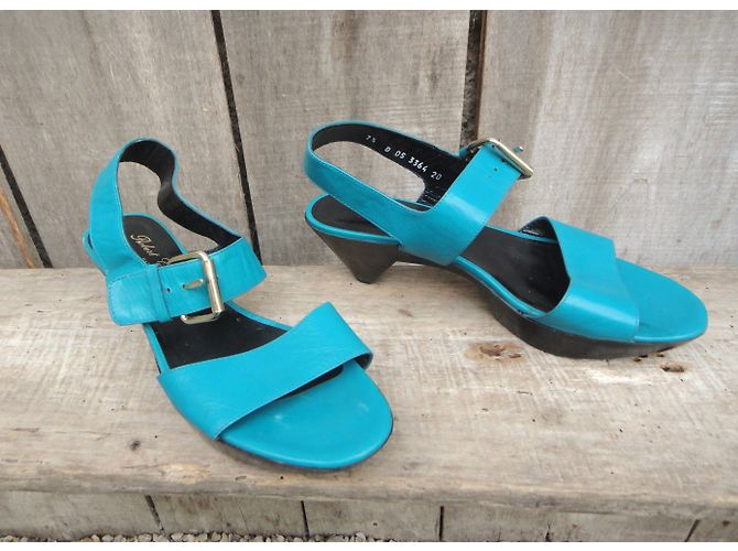 Sandali Robert Clergerie in pelle blu - vista 5