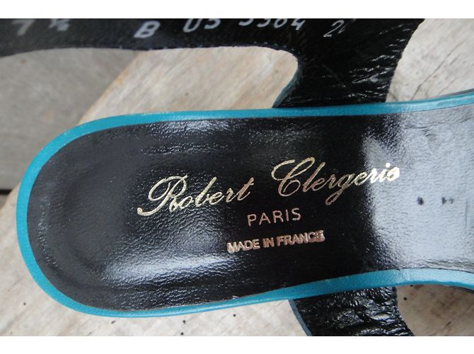 Sandali Robert Clergerie in pelle blu - vista 9