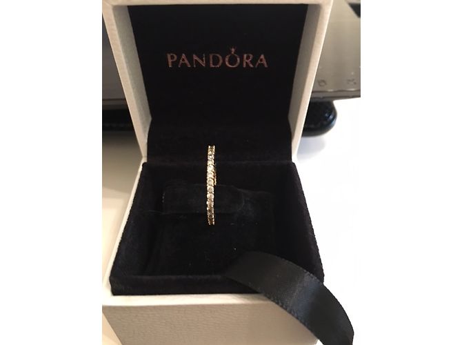 Pandora Ring mit Strass aus goldenem Metall Größe 52 - Ansicht 7