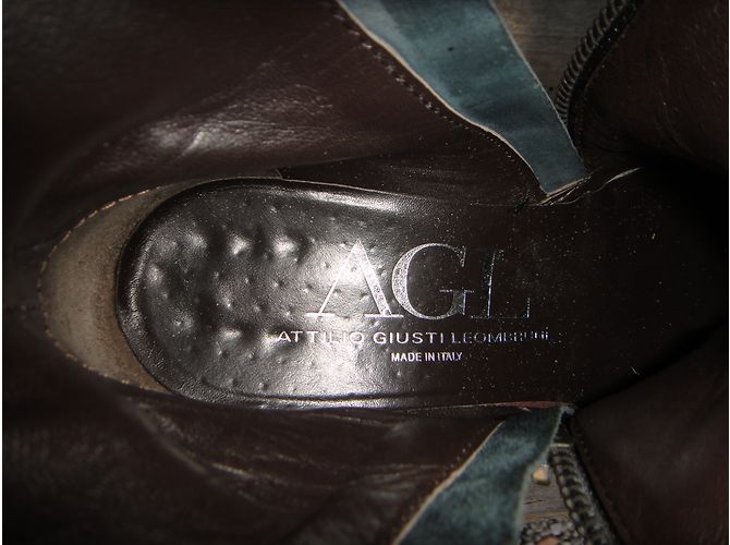 Autre Marque Stivaletti Attilio Giusti Leombruni AGL in pelle nera Nero - vista 8
