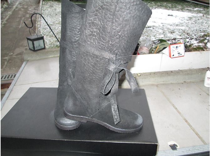 Autre Marque Botas Lucia Papucei de cuero negro - vista 3