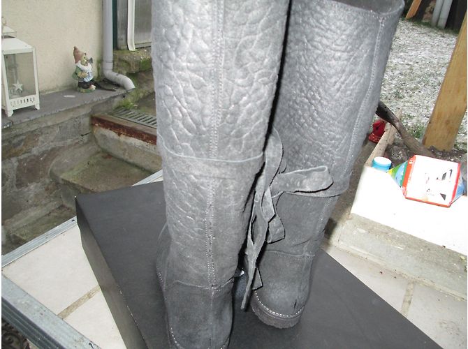 Autre Marque Botas Lucia Papucei de cuero negro - vista 5
