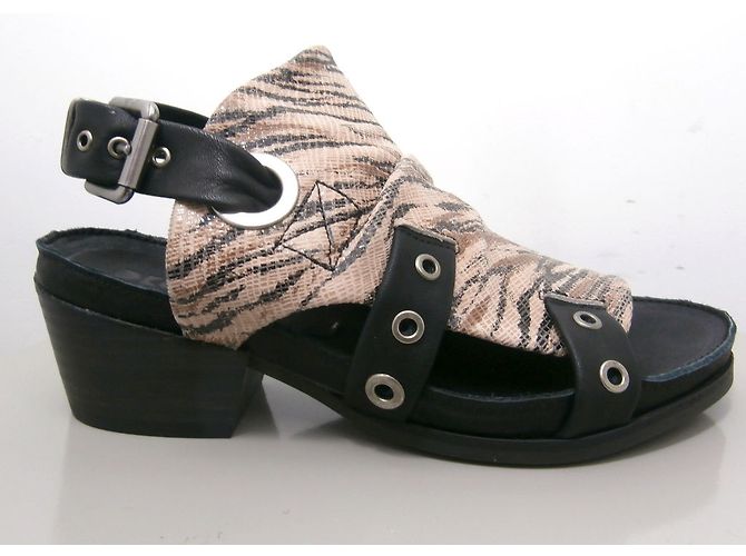 Autre Marque DKODE Sandalen aus Leder Zebra Muster 5.5cm Absatz Zebra-druck - Ansicht 2