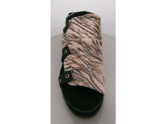 Autre Marque DKODE Sandalen aus Leder Zebra Muster 5.5cm Absatz Zebra-druck - Ansicht 5