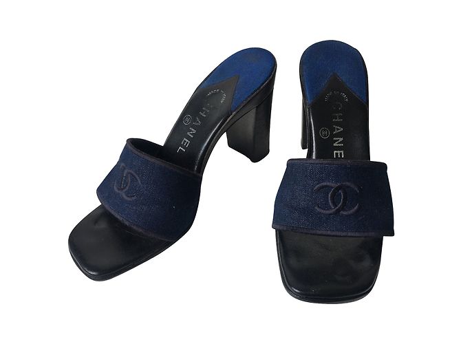 Sandali Chanel Nero Blu - vista 2