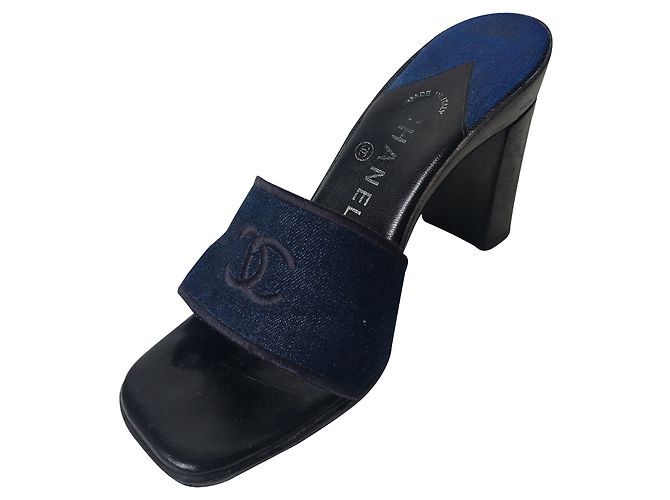 Sandali Chanel Nero Blu - vista 3