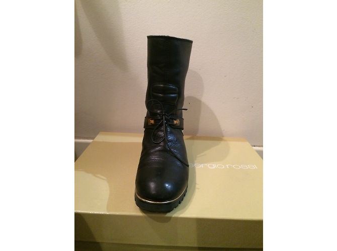 Stivali Sergio Rossi in pelle nera Nero - vista 3