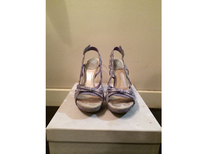 Sandali Christian Dior in Scamosciato Viola Porpora - vista 5