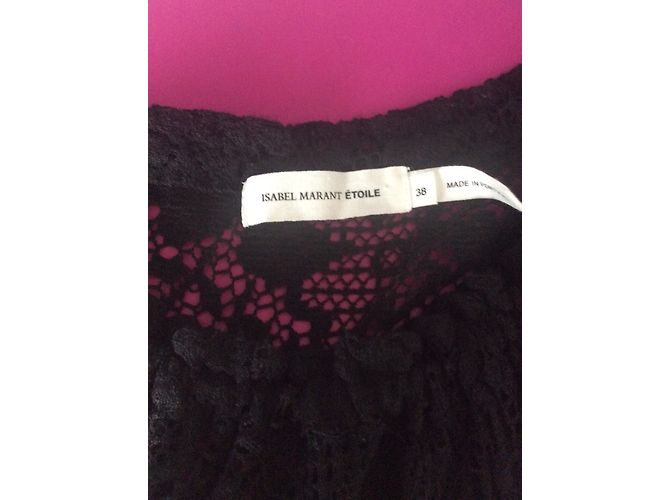 Vestido de encaje de algodón negro Isabel Marant - vista 4