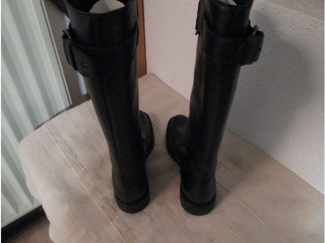 Botas Love Moschino de cuero negro - vista 4