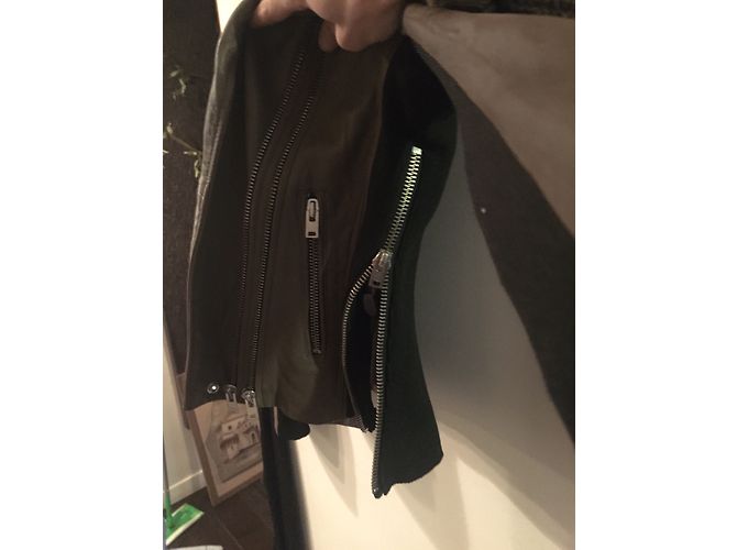 Iro Perfecto Bikerjacke Lammleder Taupe - Ansicht 7