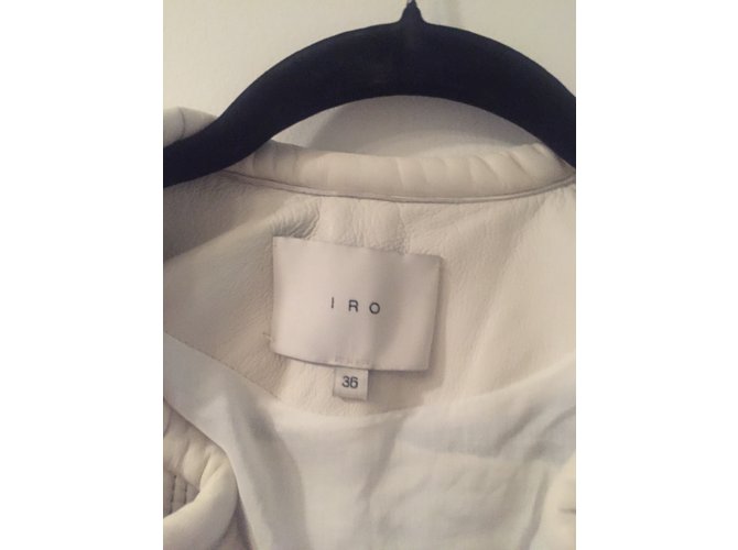 Iro Lederjacke Perfecto Eggshell Aus weiß - Ansicht 4