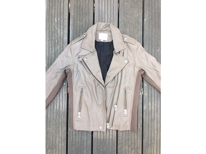 Iro Biker Jacke aus Lammleder Caramel Grösse 38 Karamell - Ansicht 3