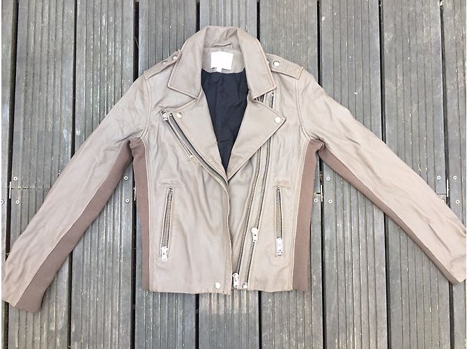 Iro Biker Jacke aus Lammleder Caramel Grösse 38 Karamell - Ansicht 4