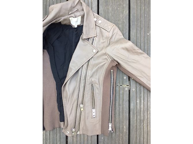 Iro Biker Jacke aus Lammleder Caramel Grösse 38 Karamell - Ansicht 5