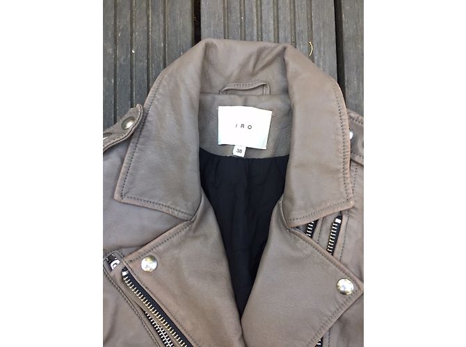 Iro Biker Jacke aus Lammleder Caramel Grösse 38 Karamell - Ansicht 6