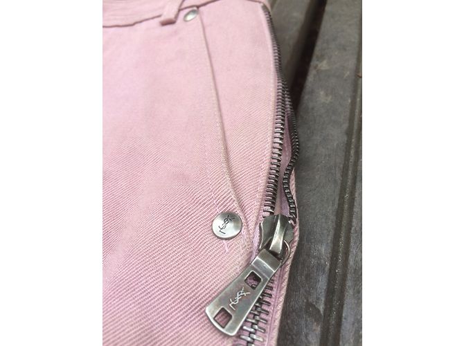 Yves Saint Laurent langer Denim Rock Rosa Pink - Ansicht 3