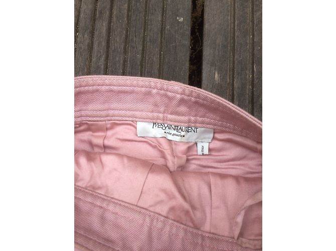 Yves Saint Laurent langer Denim Rock Rosa Pink - Ansicht 4
