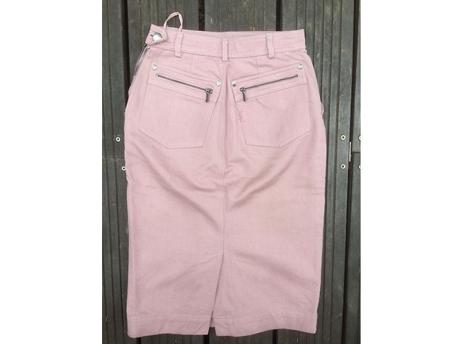 Yves Saint Laurent langer Denim Rock Rosa Pink - Ansicht 6