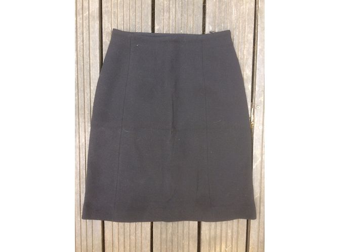 Falda Prada negra de algodón y acrílico Talla 38 Negro - vista 2