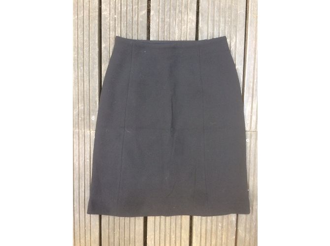 Falda Prada negra de algodón y acrílico Talla 38 Negro - vista 3