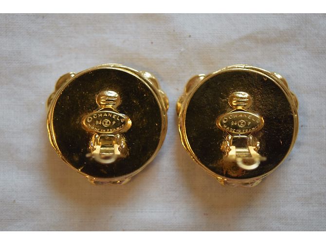 Paire De Boucles D'oreilles Vintage Clips Rétro - Style Fin Des Années 1940, Occasion