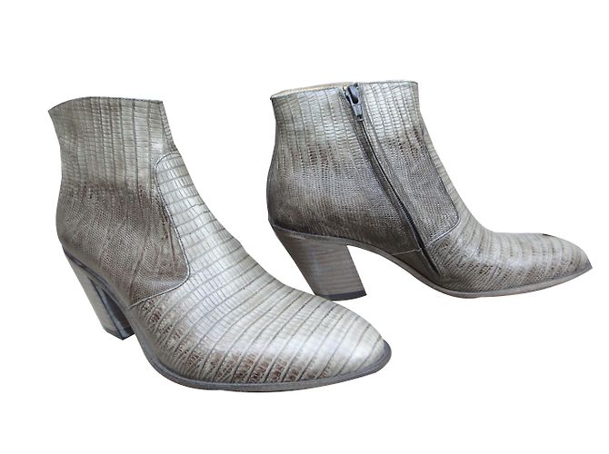 Botas Free Lance Demy 7 de piel gris - vista 2