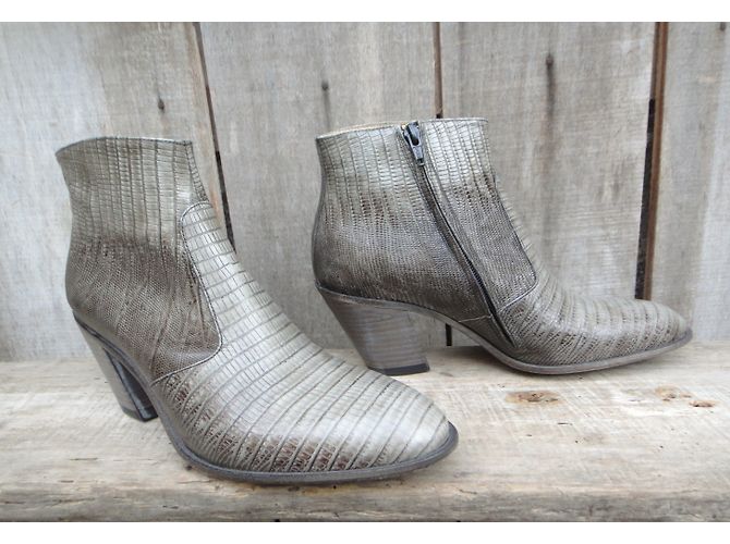 Botas Free Lance Demy 7 de piel gris - vista 4