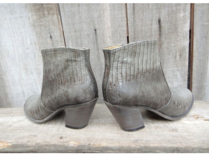 Botas Free Lance Demy 7 de piel gris - vista 6