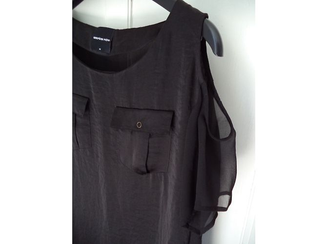 American Retro Schwarzes kurzes Kleid aus Polyester - Ansicht 2