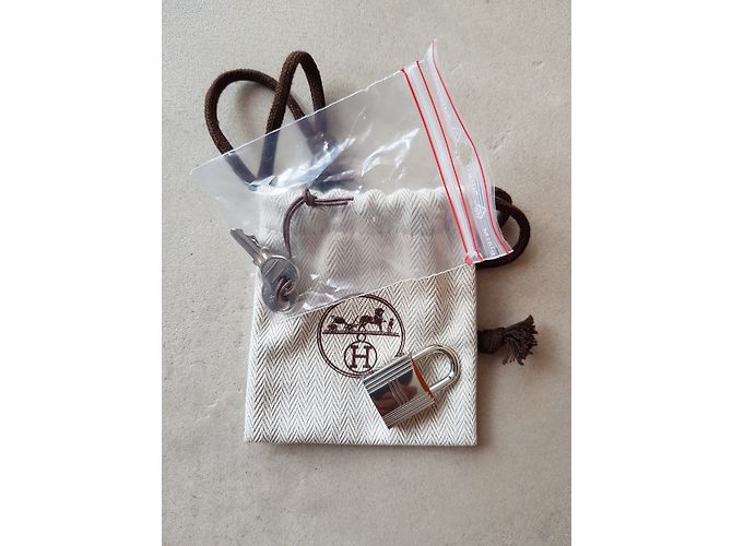 Hermès BLOCCO PICOTIN 22 TAURILLON CLEMENCE BLANC Bianco - vista 6