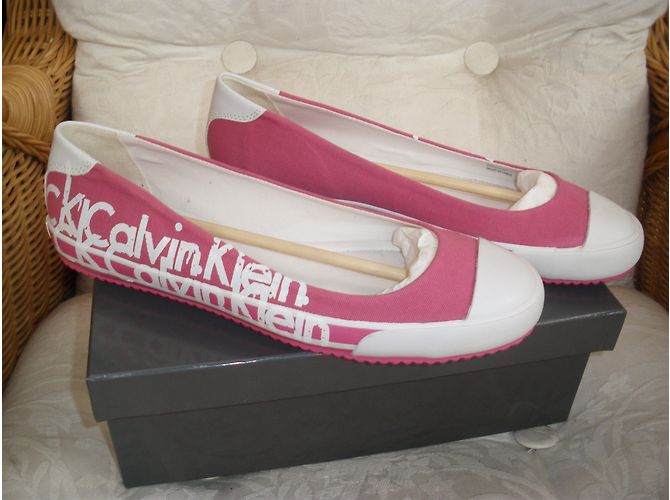 Sapatilhas Calvin Klein Rosa de Tecido e Borracha - vista 3