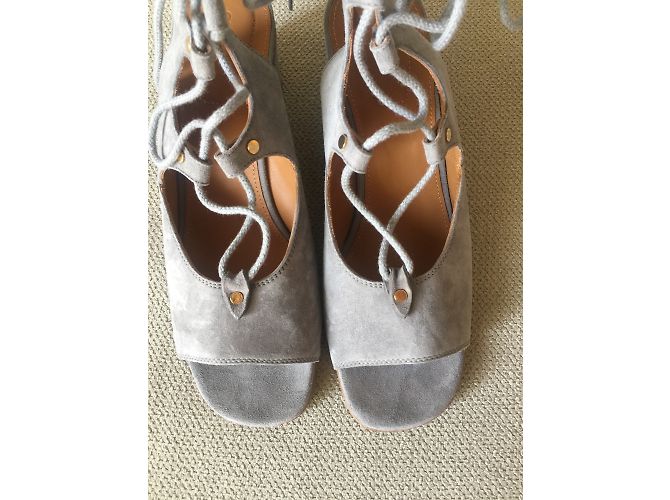 Sandali Gladiatore Chloé Grigio Camoscio - vista 5
