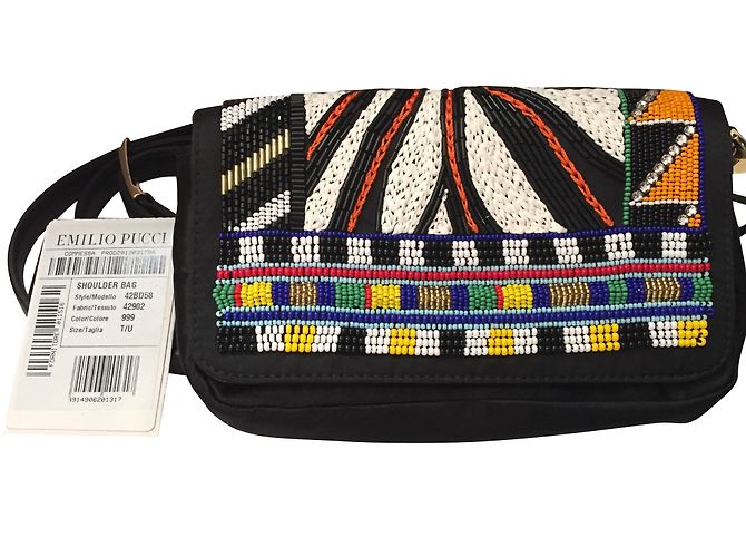Pochette Emilio Pucci Ricamata con Perle Multicolore - vista 2