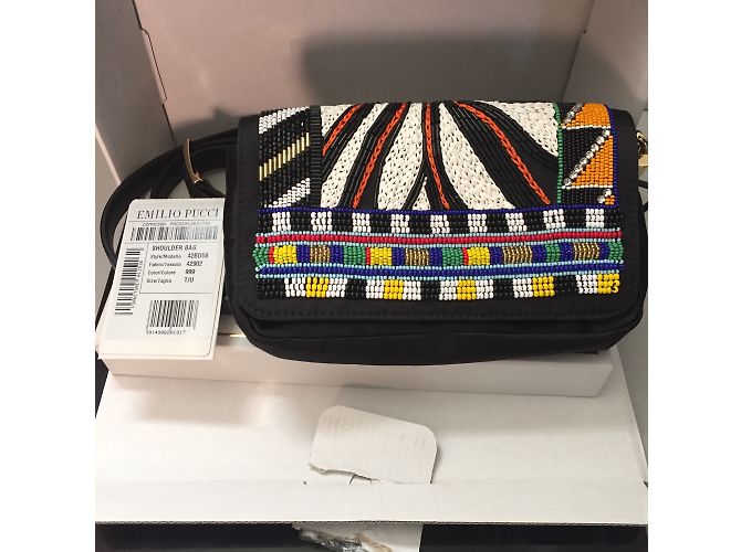 Pochette Emilio Pucci Ricamata con Perle Multicolore - vista 4