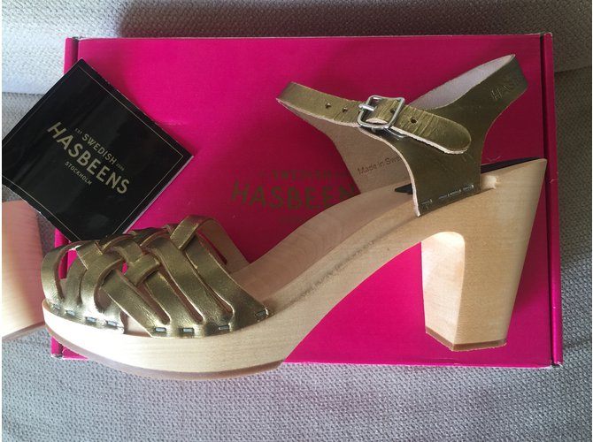 Swedish Hasbeens sandali D'oro - vista 5