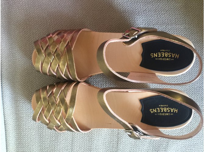 Swedish Hasbeens sandali D'oro - vista 7