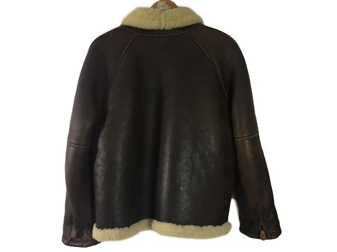 Autre Marque Lammfell-Bomberjacke Braun - Ansicht 2