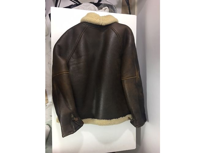Autre Marque Lammfell-Bomberjacke Braun - Ansicht 8