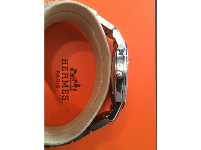 Hermès carrick acier et plaqué or Argenté Doré - vue 3
