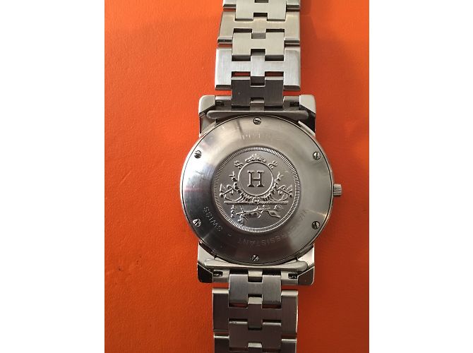 Hermès carrick acier et plaqué or Argenté Doré - vue 5