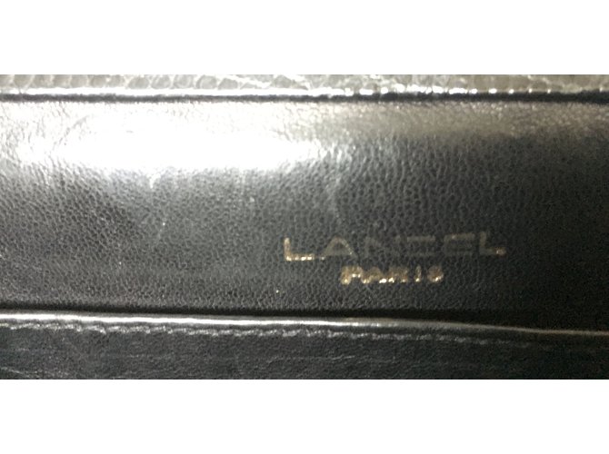 Lancel Vintage Eidechse Ledertasche Schwarz - Ansicht 9