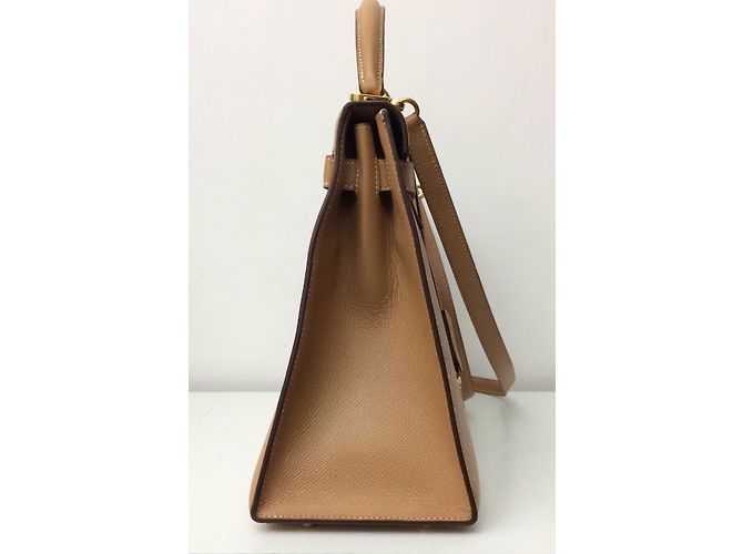 Hermès Kelly 32 oro Beige - vista 5