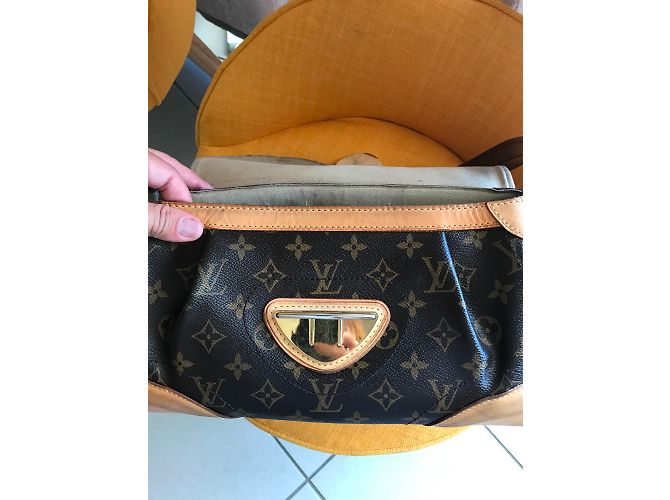 Borsa a mano Louis Vuitton Beverly MM in pelle marrone - vista 10