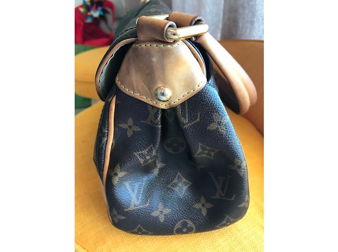 Borsa a mano Louis Vuitton Beverly MM in pelle marrone - vista 7