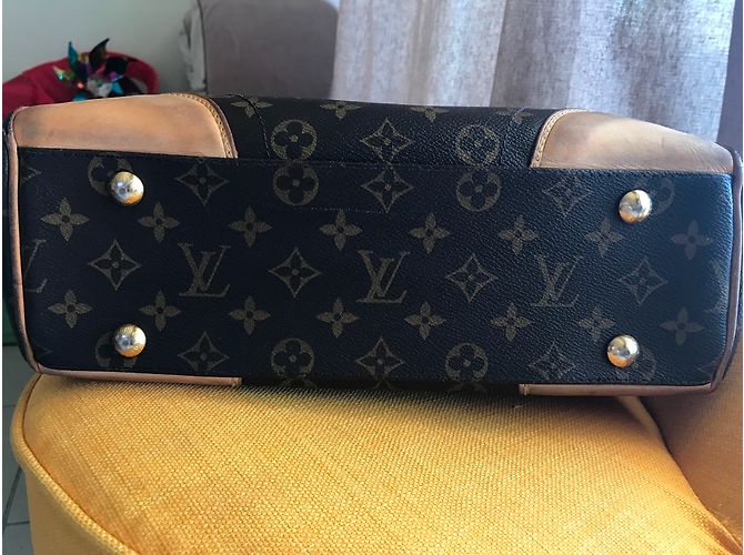 Borsa a mano Louis Vuitton Beverly MM in pelle marrone - vista 8