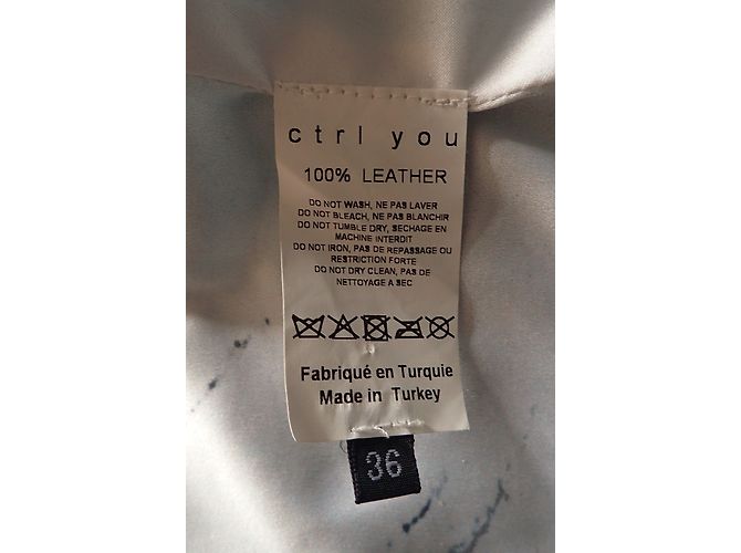 Autre Marque Lederjacke in Türkis Blau - Ansicht 8