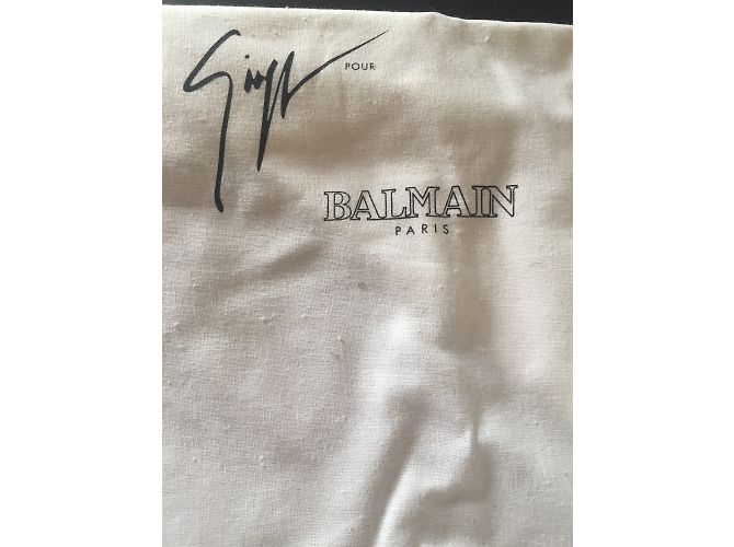 Sandali Giuseppe Zanotti for Balmain in pelle nera Nero - vista 8