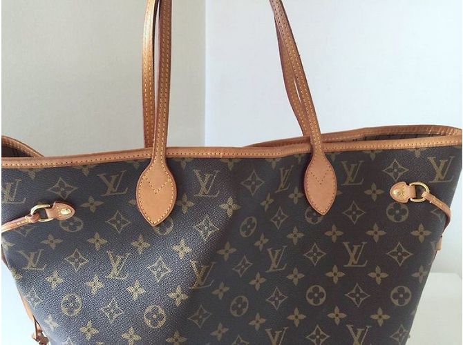 Neverfull Louis Vuitton Handtasche Braun - Ansicht 3