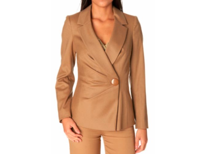 Autre Marque Conjunto de saia e jaqueta de lã e tweed bouclette camelo Tamanho 38 - vista 9